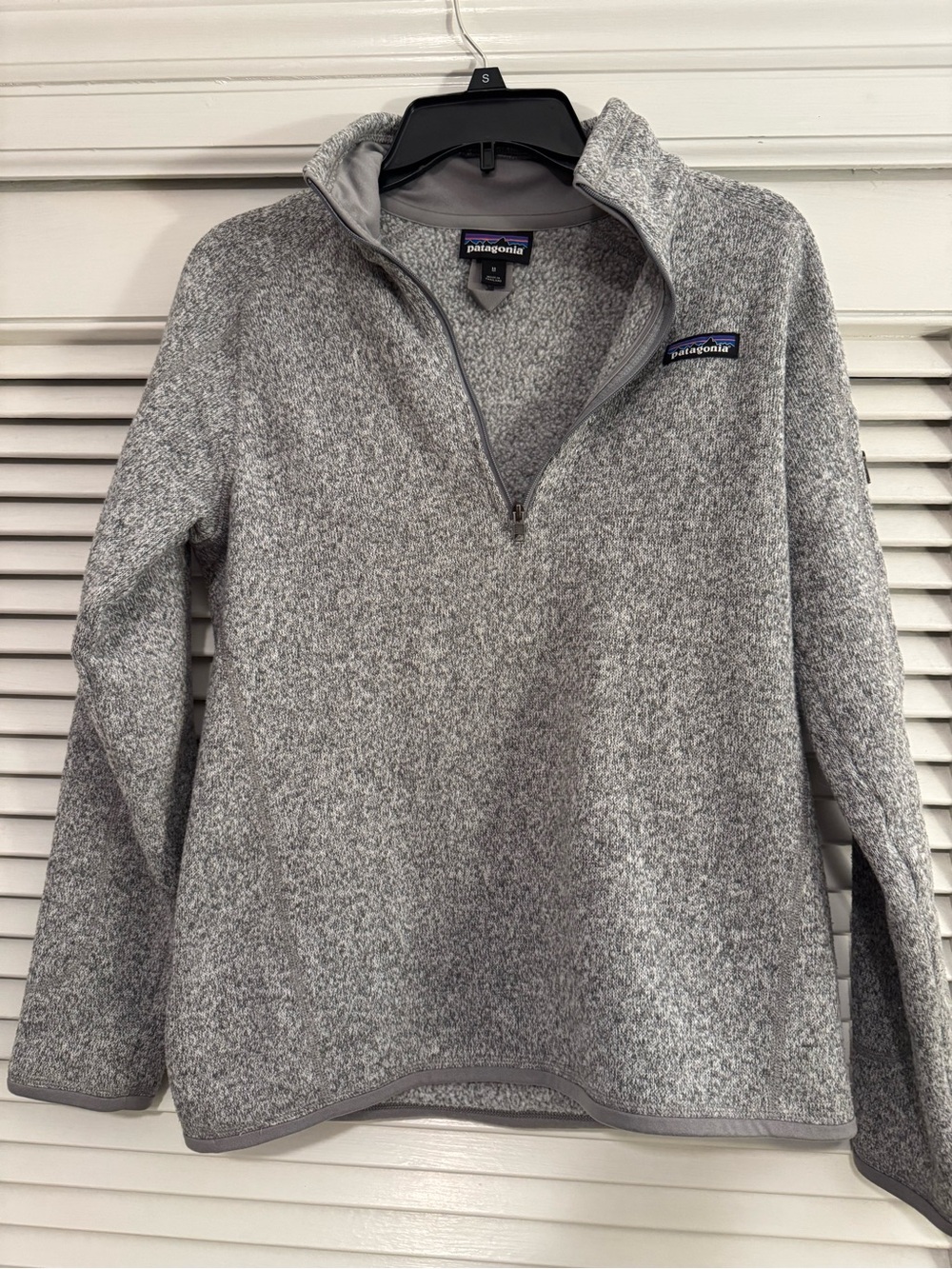 Patagonia Light Gray Heather Full-Zip Fleece Jacket
